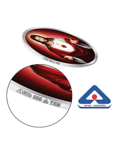 Precious Moments Color Jesus BIS Hallmarked Silver Coin Of 50 Gram in 999 Purity / Fineness by ACPL