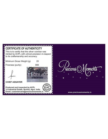 Precious Moments Color Jesus BIS Hallmarked Silver Coin Of 50 Gram in 999 Purity / Fineness by ACPL