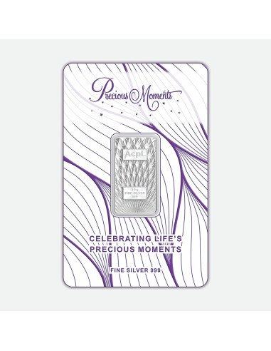 Precious Moments BIS Hallmarked Silver Bar Of 10 Gram in 999 Purity / Fineness by ACPL