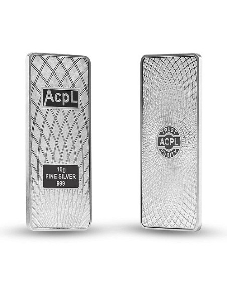 Precious Moments BIS Hallmarked Silver Bar Of 20 Gram in 999 Purity / Fineness by ACPL