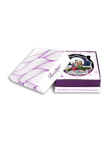 Precious Moments Color Lotus Design Radha Krishna BIS Hallmarked Silver Coin Of 50 Gram in 999 Purity / Fineness by ACPL