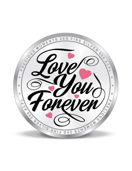 Precious Moments Color Love BIS Hallmarked Silver Coin Of 20 Gram in 999 Purity / Fineness By ACPL