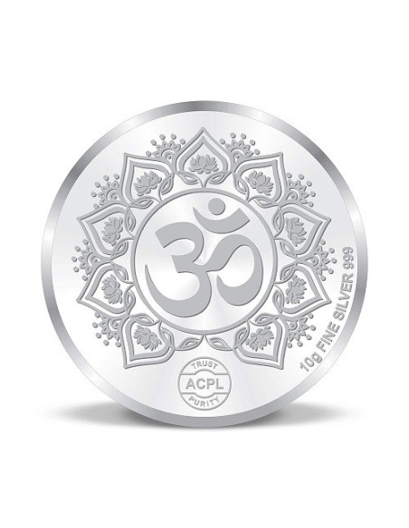Precious Moments Colour Durga Mata BIS Hallmarked Silver Coin Of 10 Gram in 999 Purity / Fineness by ACPL