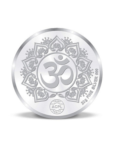 Precious Moments Color Durga Mata BIS Hallmarked Silver Coin Of 20 Gram in 999 Purity / Fineness by ACPL