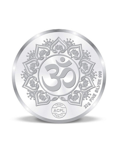 Precious Moments Color Durga Mata BIS Hallmarked Silver Coin Of 20 Gram in 999 Purity / Fineness by ACPL