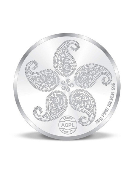 Precious Moments Colorful Peacock BIS Hallmarked Silver Coin Of 20 Gram in 999 Purity / Fineness by ACPL