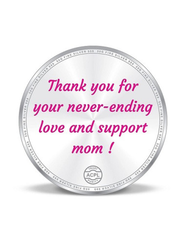 Precious Moments Color BIS Hallmarked Best Mother Silver Coin Of 50 Gram in 999 Purity / Fineness By ACPL