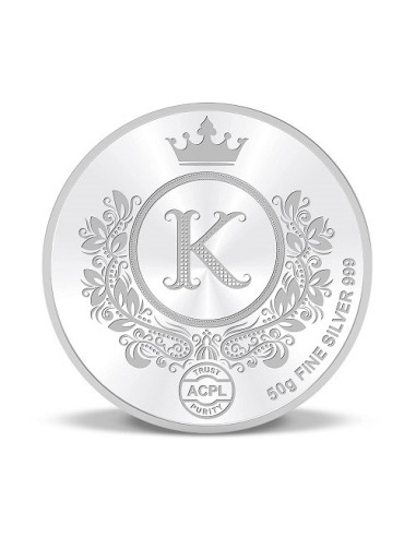 Precious Moments BIS Hallmarked King Silver Coin Of 50 Gram in 999 Purity / Fineness by ACPL