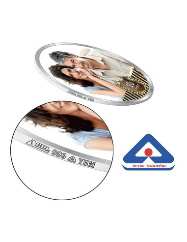 ACPL Personalised BIS Hallmarked Anniversaery Silver Coin Of 20 Gram in 999 Purity / Fineness
