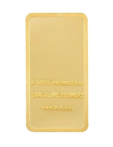 BRPL Bangalore Refinery Gold Bar Of 20 Grams in 24 Karat  999 Purity