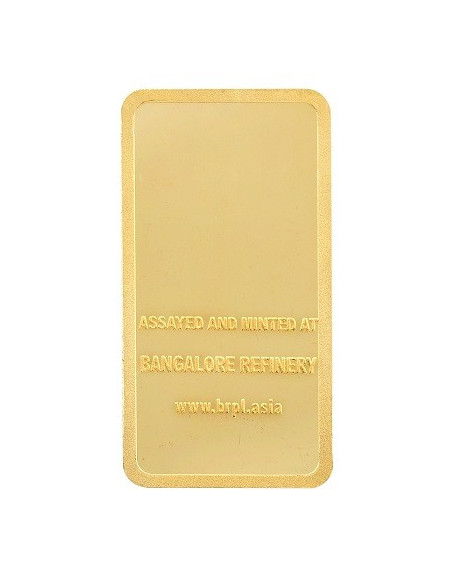 BRPL Bangalore Refinery Gold Bar Of 20 Grams in 24 Karat  999 Purity