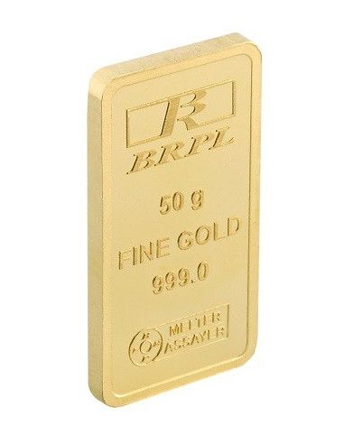 Buy BRPL Bangalore Refinery Gold Bar Of 50 Grams in 24kt  999 Purity