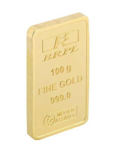 Buy BRPL Bangalore Refinery Gold Bar Of 100 Grams in 24Kt  999 Purity