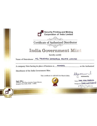 150 Rupees India Govt. Mint 150th Birth Anniversary of Mahatma Gandhi Silver Coin of 40 grams in 999 Purity (Rs.150 Coin)