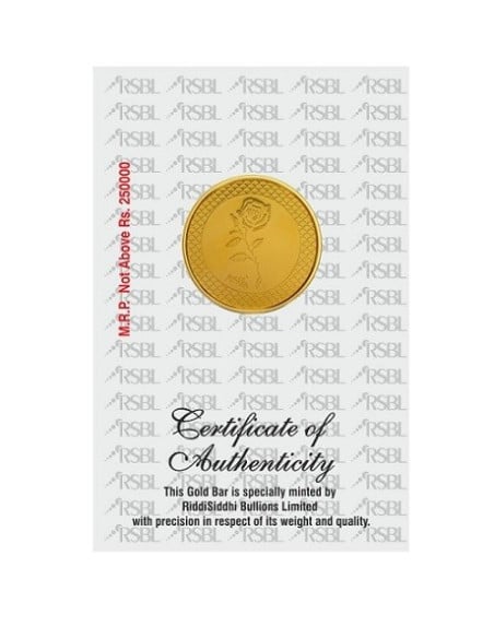 8 Gram Gold Coin - RSBL 24K (995 Purity)  | Live Price Today