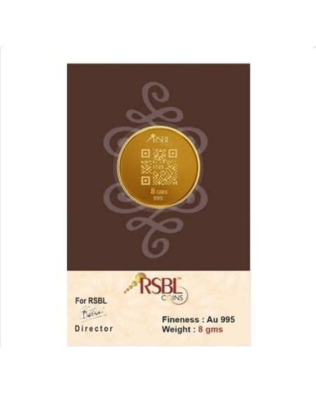8 Gram Gold Coin - RSBL 24K (995 Purity)  | Live Price Today