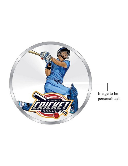 Precious Moments Personalised BIS Hallmarked Sports Silver Square Coin Of 10 Gram in 999 Purity / Fineness By ACPL