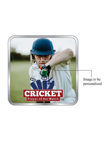Precious Moments Personalised BIS Hallmarked Sports Silver Square Coin Of 20 Gram in 999 Purity / Fineness By ACPL