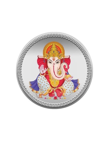 MMTC PAMP Colorful Lord Ganesha Coin of 50 Gram in 999.9 Purity