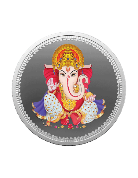 MMTC PAMP Colorful Lord Ganesha Coin of 50 Gram in 999.9 Purity