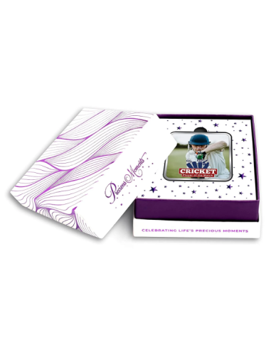 Precious Moments Personalised BIS Hallmarked Sports Silver Square Coin Of 50 Gram in 999 Purity / Fineness By ACPL