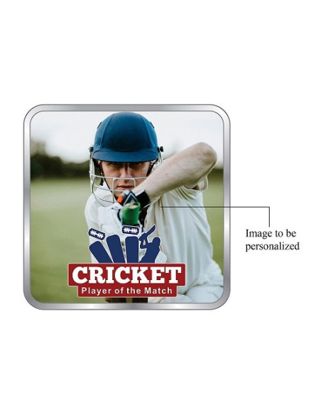 Precious Moments Personalised BIS Hallmarked Sports Silver Square Coin