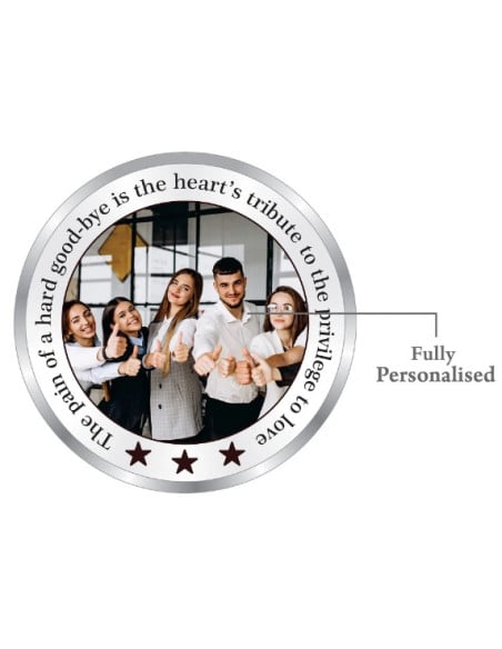 ACPL Personalised BIS Hallmarked  Gifting For Farewell Silver Coin Of 10 Gram in 999 Purity / Fineness