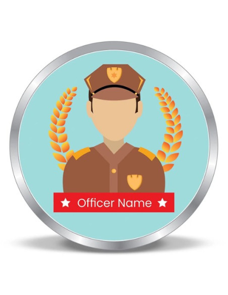 ACPL Personalised BIS Hallmarked Officer Promotion Silver Coin Of 10 Gram in 999 Purity / Fineness