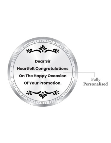 ACPL Personalised BIS Hallmarked Officer Promotion Silver Coin Of 10 Gram in 999 Purity / Fineness