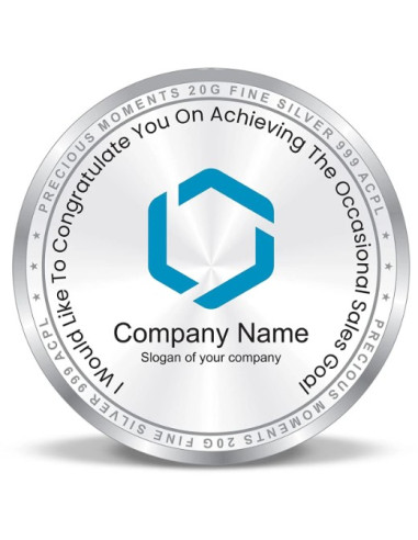ACPL Personalised BIS Hallmarked Congratulation Silver Coin Of 10 Gram in 999 Purity / Fineness