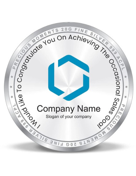 ACPL Personalised BIS Hallmarked Congratulation Silver Coin Of 10 Gram in 999 Purity / Fineness