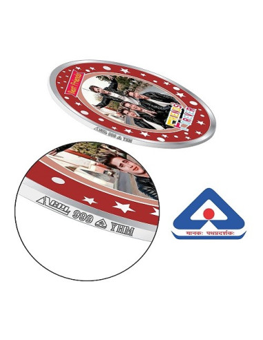 Precious Moments Personalised BIS Hallmarked Happy Friendship Day Silver Coin Of 50 Gram in 999 Purity / Fineness By ACPL
