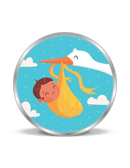 Precious Moments Personalised BIS Hallmarked New Born Baby Silver Coin