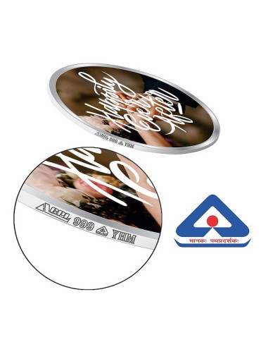 ACPL Personalised BIS Hallmarked Newly Married Silver Coin Of 10 Gram in 999 Purity / Fineness