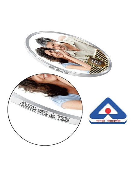 ACPL Personalised BIS Hallmarked Anniversaery Silver Coin Of 20 Gram in 999 Purity / Fineness