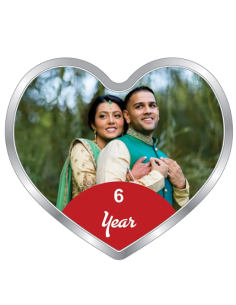 Precious Moments Personalised BIS Hallmarked New Married Silver Heart Shape Coin Of 20 Gram in 999 Purity by ACPL