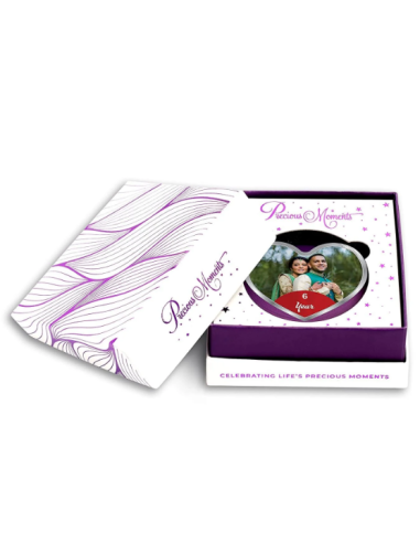 Precious Moments Personalised BIS Hallmarked New Married Silver Heart Shape Coin Of 20 Gram in 999 Purity by ACPL
