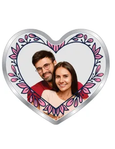 Precious Moments Personalised BIS Hallmarked Happy Married Silver Heart Shape Coin Of 20 Gram in 999 Purity by ACPL