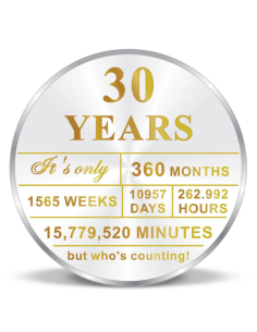 Precious Moments Personalised BIS Hallmarked Happy Birthday Silver Coin Of 20 Gram in 999 Purity / Fineness By ACPL