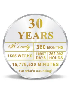 Precious Moments Personalised BIS Hallmarked Happy Birthday Silver Coin Of 20 Gram in 999 Purity / Fineness By ACPL