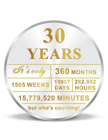 Precious Moments Personalised BIS Hallmarked Happy Birthday Silver Coin Of 50 Gram in 999 Purity / Fineness By ACPL