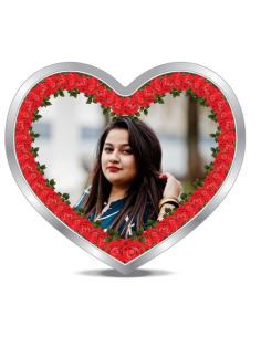 Precious Moments Personalised BIS Hallmarked Happy Valentines Day Silver Heart Shape Coin Of 20 Gram in 999 Purity by ACPL