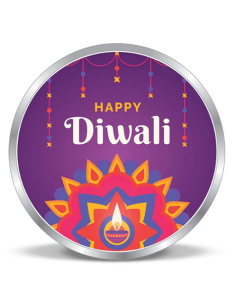 Precious Moments Personalised BIS Hallmarked Happy Diwali Silver Coin Of 20 Gram in 999 Purity / Fineness By ACPL