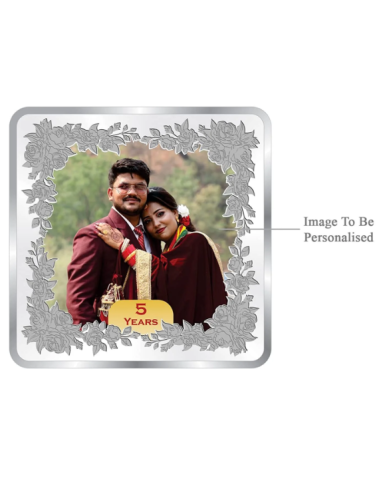 Precious Moments Personalised BIS Hallmarked Newly Married Silver Squa