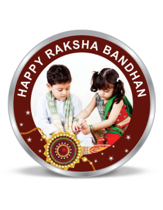 Precious Moments Personalised BIS Hallmarked Happy Raksha Bandhan Silver Coin Of 10 Gram in 999 Purity / Fineness By ACPL