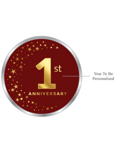 Precious Moments Personalised BIS Hallmarked Anniversary Silver Coin Of 10 Gram in 999 Purity / Fineness By ACPL