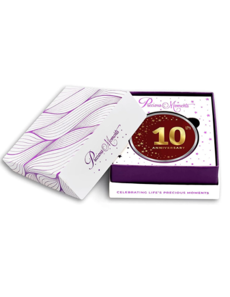 Precious Moments Personalised BIS Hallmarked Anniversary Silver Coin Of 10 Gram in 999 Purity / Fineness By ACPL
