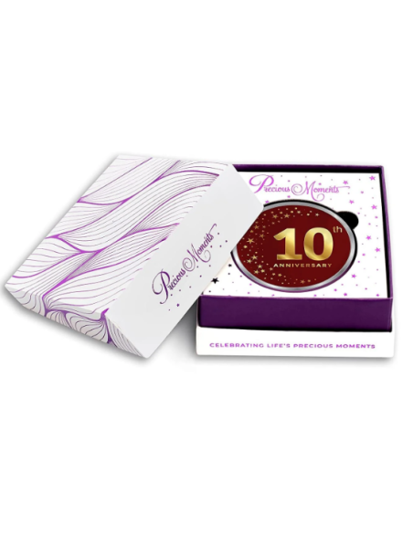 Precious Moments Personalised BIS Hallmarked Anniversary Silver Coin Of 50 Gram in 999 Purity / Fineness By ACPL