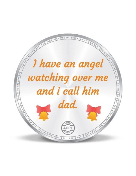 Precious Moments Color BIS Hallmarked Best Father Silver Coin Of 100 G