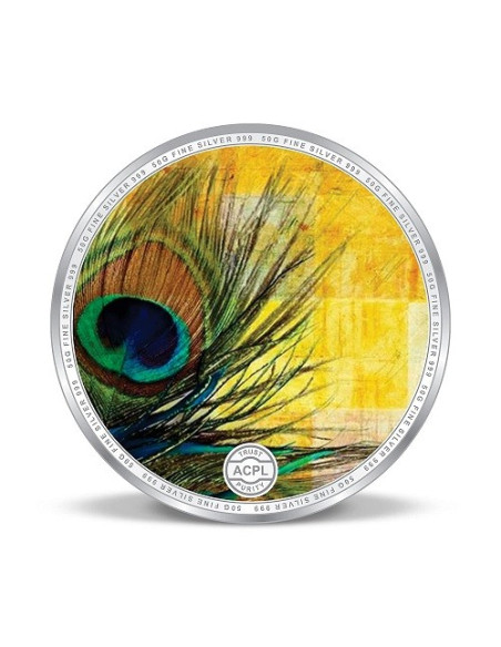 Precious Moments Color Radha Krishna BIS Hallmarked Silver Coin Of 100